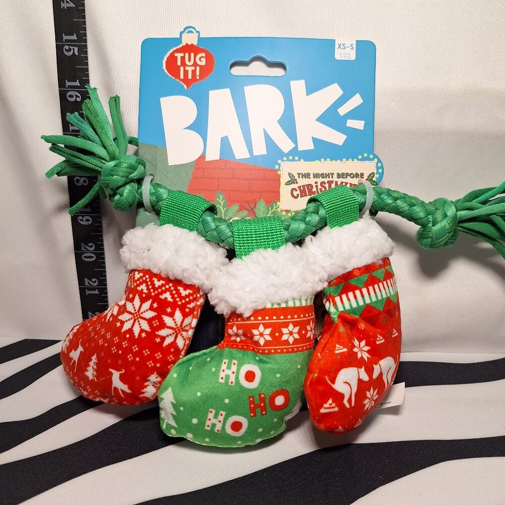 NWT Bark Stocking Tuggers Dog Toy XS-S
